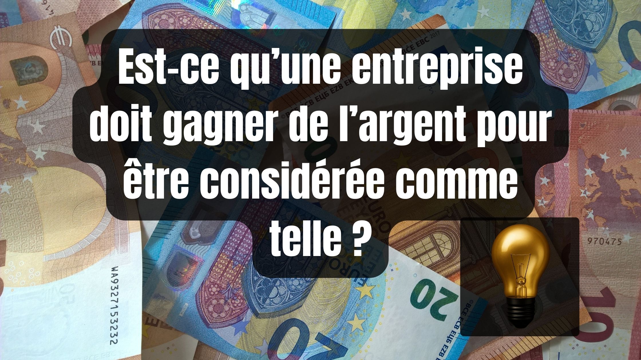 Est-ce qu’une entreprise doit gagner de l’argent pour être considérée comme telle ?